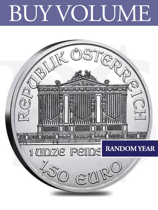 Buy Volume: 3 or more Austrian Philharmonic 1 oz Silver Coin - Random Year