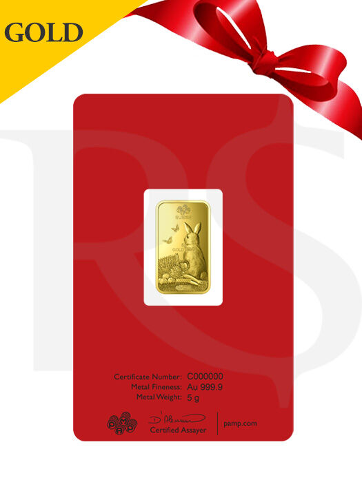 PAMP Suisse Lunar Rabbit 5 gram Gold Bar