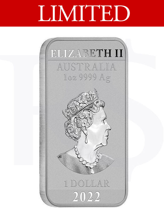 2022 Perth Mint Dragon Rectangular 1 oz Silver Coin