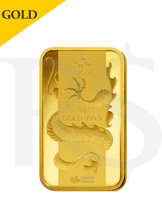 PAMP Suisse Lunar Dragon 5 gram Gold Bar