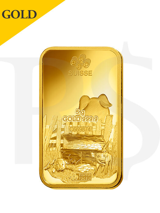 PAMP Suisse Lunar Pig 5 gram Gold Bar