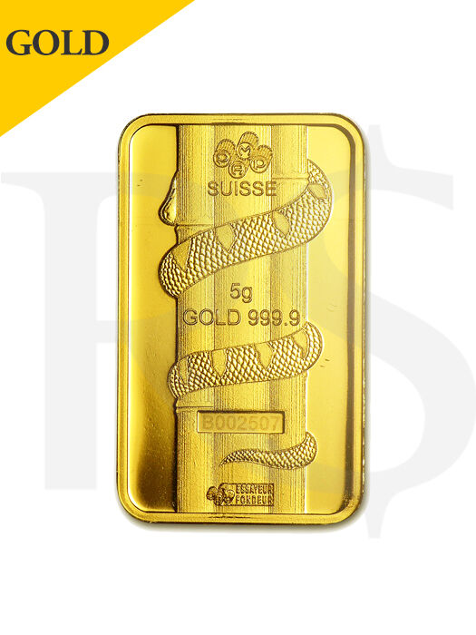 PAMP Suisse Lunar Snake 5 gram Gold Bar