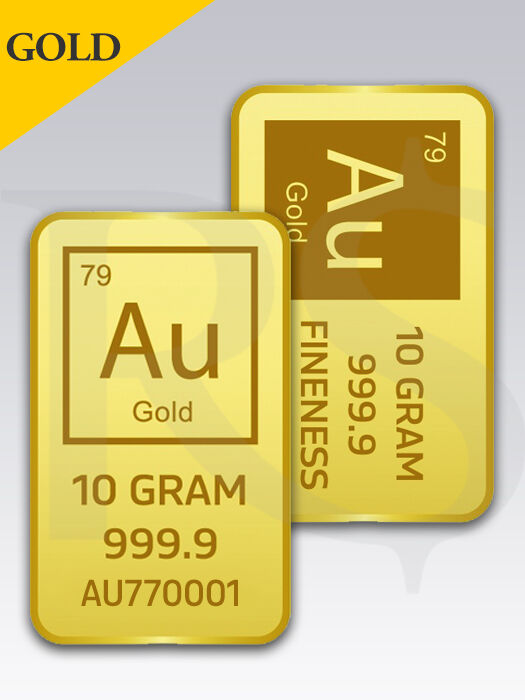 AUGoldBar 10 gram 999.9 Gold Bar