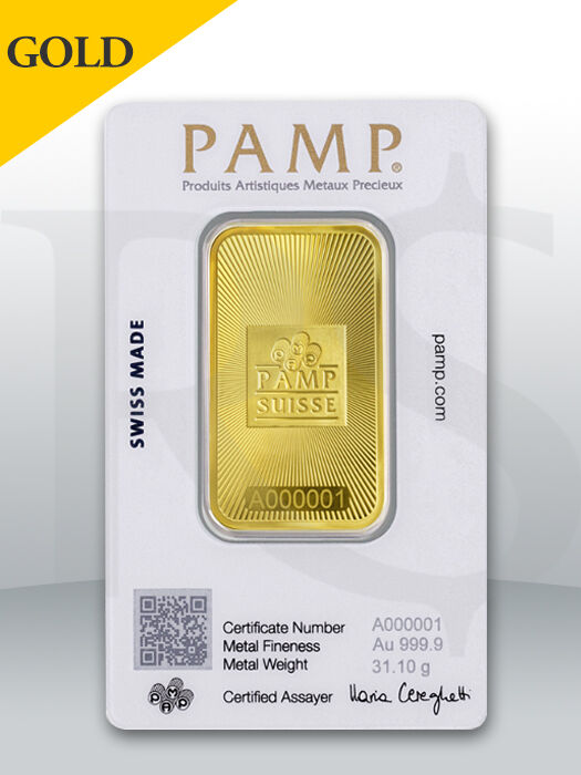 PAMP Suisse 1 oz (31.1g) Gold Bar