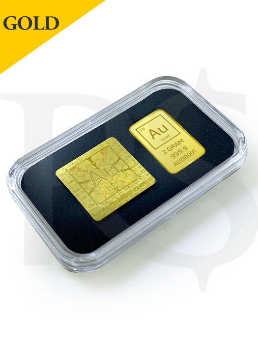 AUGoldBar 2 gram 999.9 Gold Bar