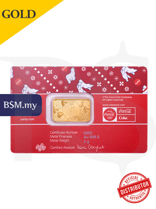 PAMP Suisse Coca-Cola® Polar Bears 5g Gold Bar