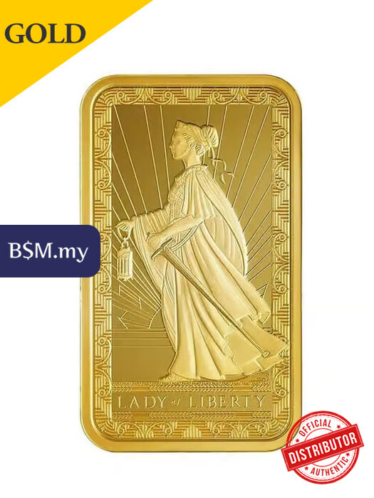 PAMP Lady of Liberty 1 oz Gold Bar