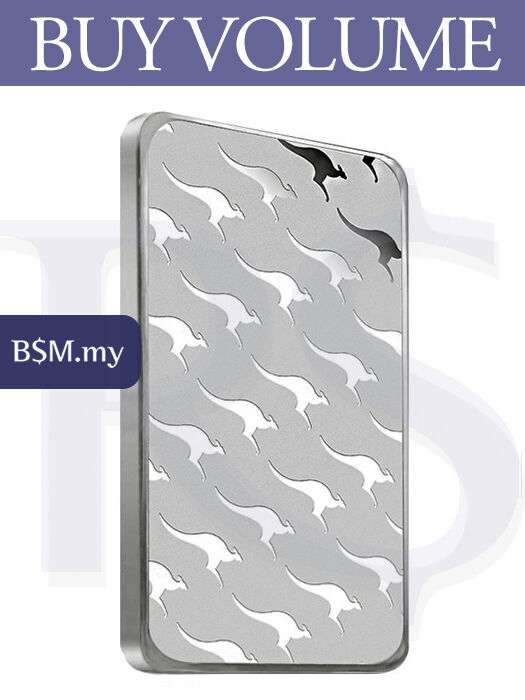 Perth Mint Kangaroo 1 oz Silver Bar Monster Box (200 oz/ 6.22kg)