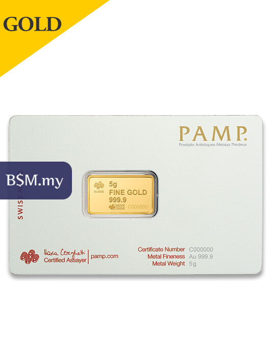 PAMP America Free Liberty Bell 5 g Gold Bar