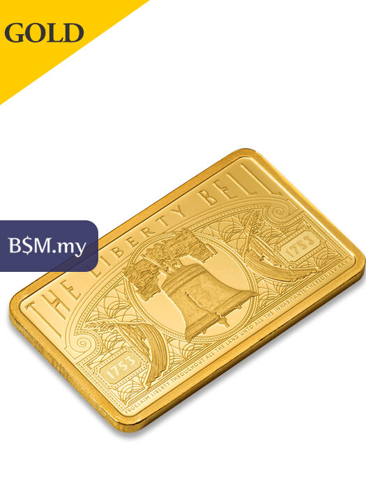 PAMP America Free Liberty Bell 5 g Gold Bar