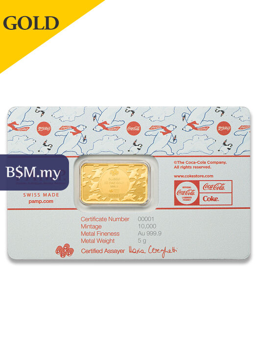 PAMP Suisse Coca-Cola® Polar Bear & Friends 5g Gold Bar