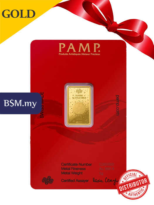 PAMP Legend Horse 5 gram 999 Gold Bar