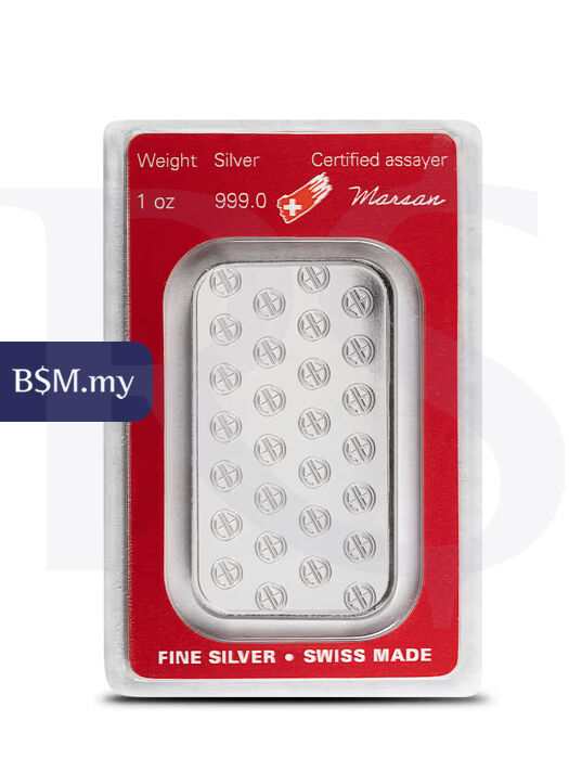 Argor Heraeus 1oz Silver Bar (Switzerland)