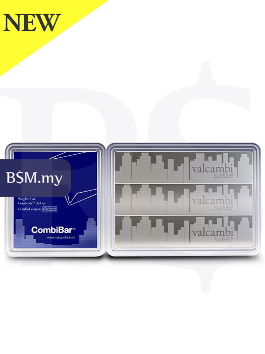 Valcambi Skyline 3oz Silver CombiBar