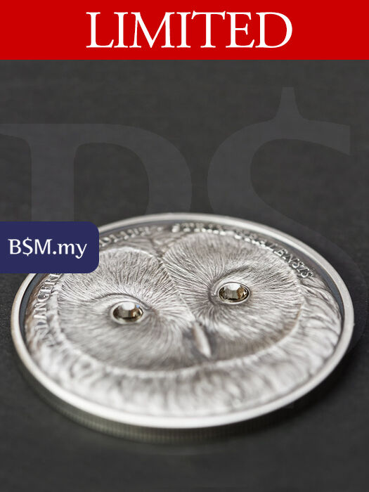 Mongolia Ural Owl Strix Uralensis 1 oz Silver Coin