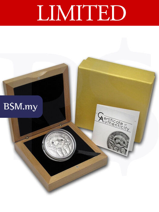 Mongolia Long Eared Hedgehog 1 oz Silver Coin