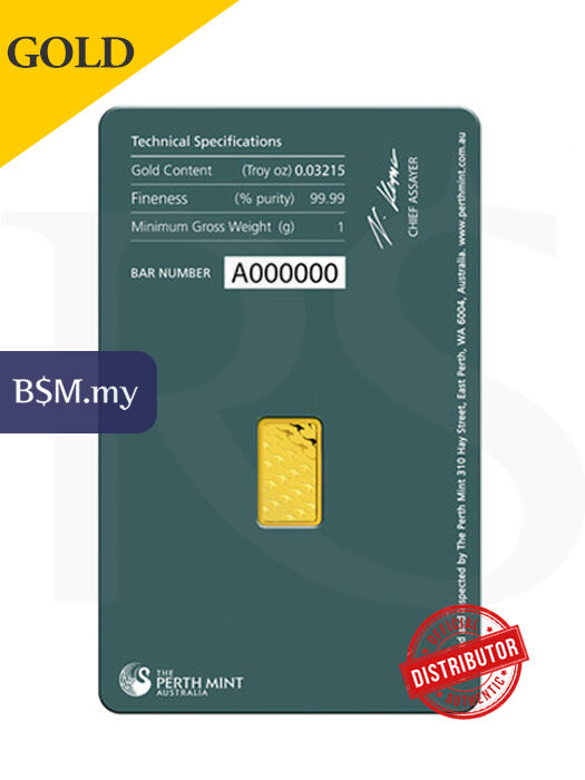 Perth Mint 1 gram 999 Gold Bar