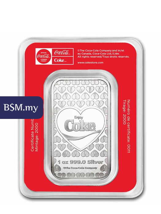 Coca-Cola Enjoy Coke 1 oz Silver Colorized Bar