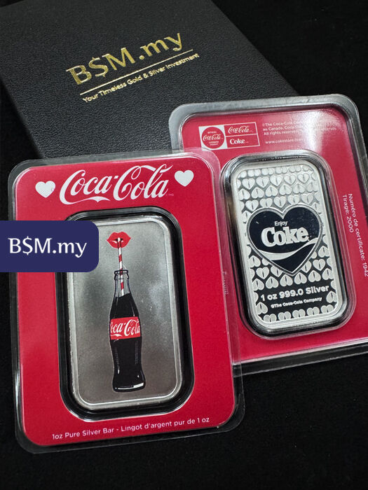 Coca-Cola Enjoy Coke 1 oz Silver Colorized Bar