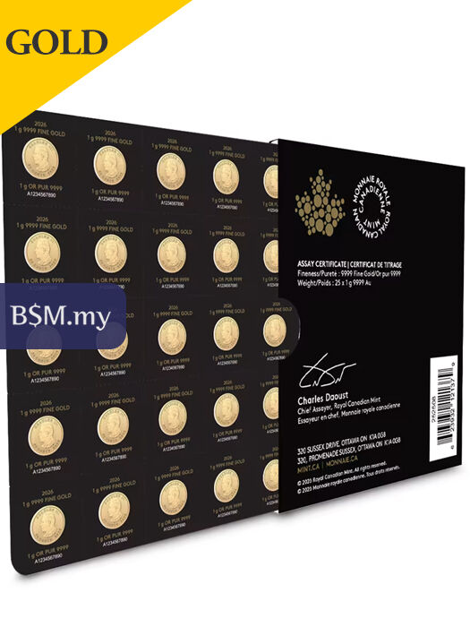 2026 RCM MapleGram25™ 9999 Gold Coin