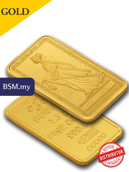 PAMP Lady of Liberty 2.5 gram Gold Bar