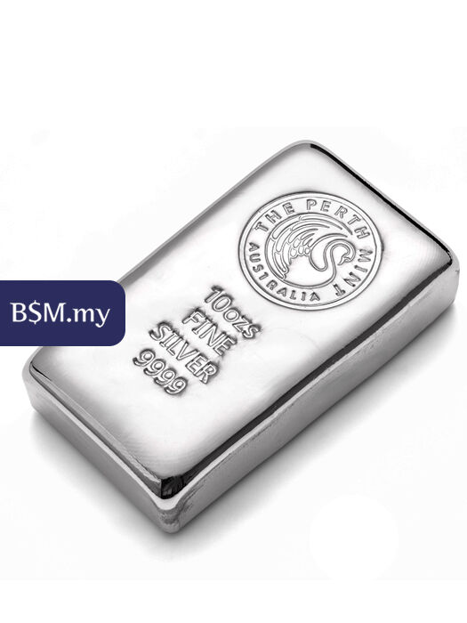 Perth Mint 10 oz 9999 Cast Silver Bar