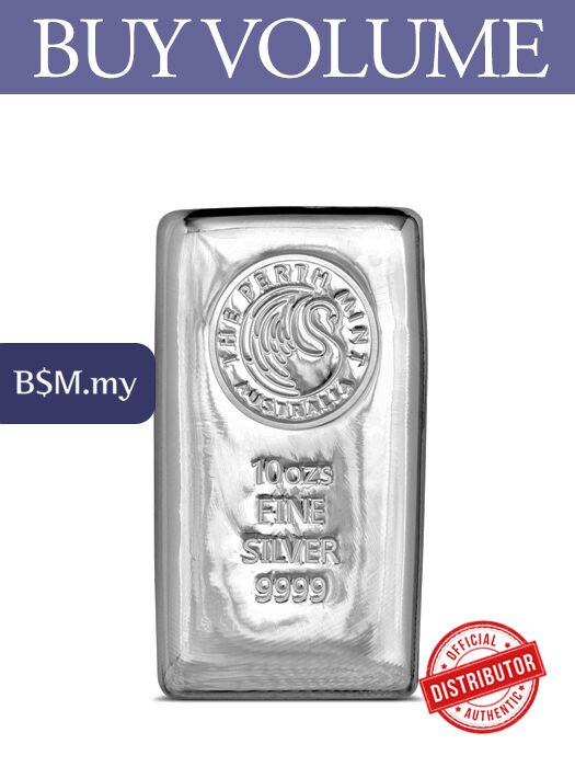 Buy Volume: 2 or more Perth Mint 10oz 9999 Cast Silver Bar