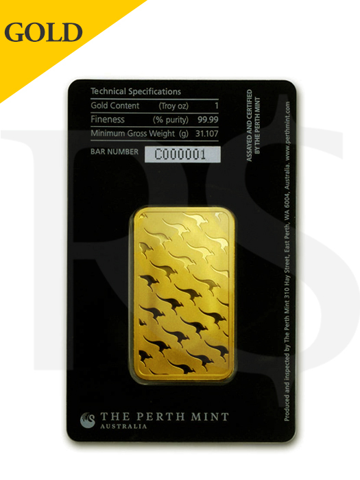 Perth Mint 1 oz (31.1g) 999 Gold Bar