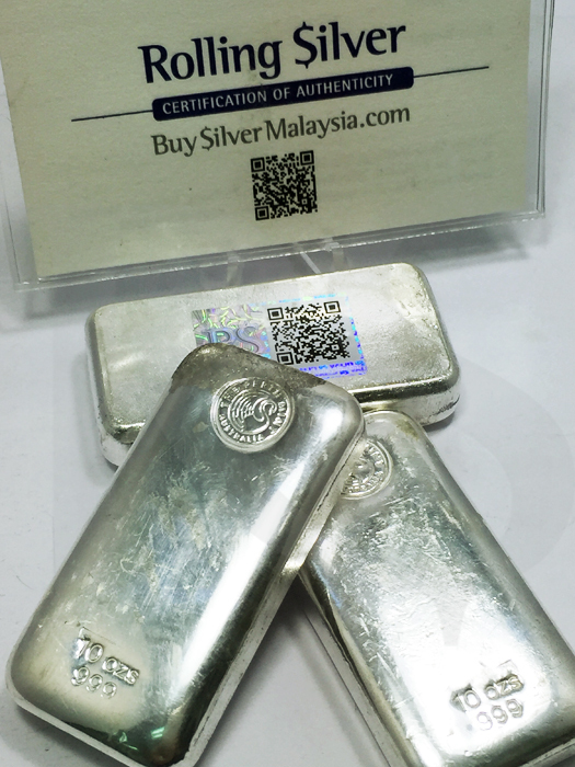 Perth Mint 10 oz 999 Casting Silver Bar