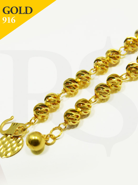 Bracelet Double Sphere 916 Gold 7 8 Gram Buy Silver Malaysia