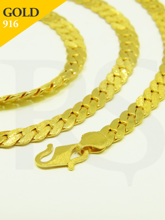 Necklace Curb Sandy 916 Gold 7.2 gram