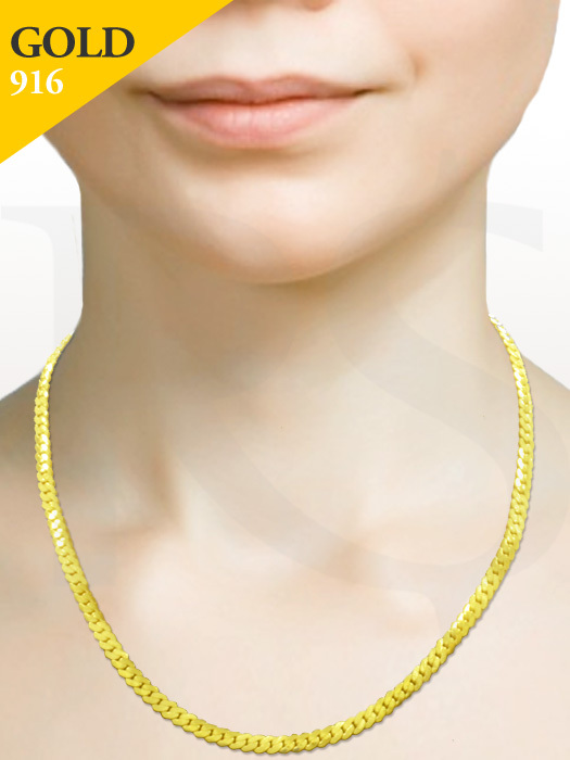 Necklace Curb Sandy 916 Gold 7.2 gram