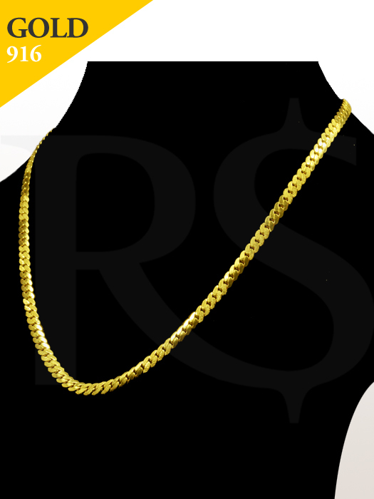 Necklace Curb Sandy 916 Gold 7.2 gram