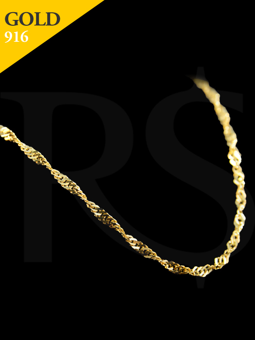 Necklace Curb Twist 916 Gold 5.3 gram