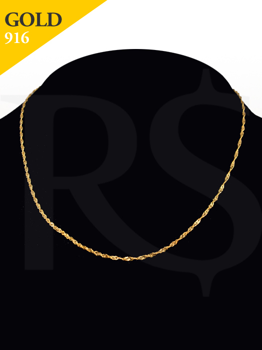 Necklace Curb Twist 916 Gold 5.3 gram