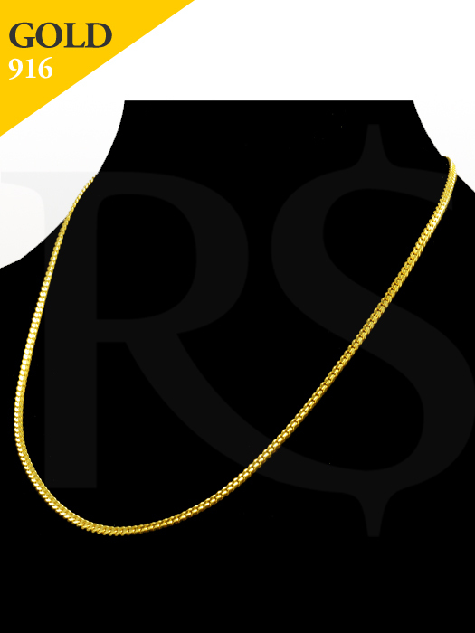 Necklace Curb Flat 916 Gold 2.6 gram