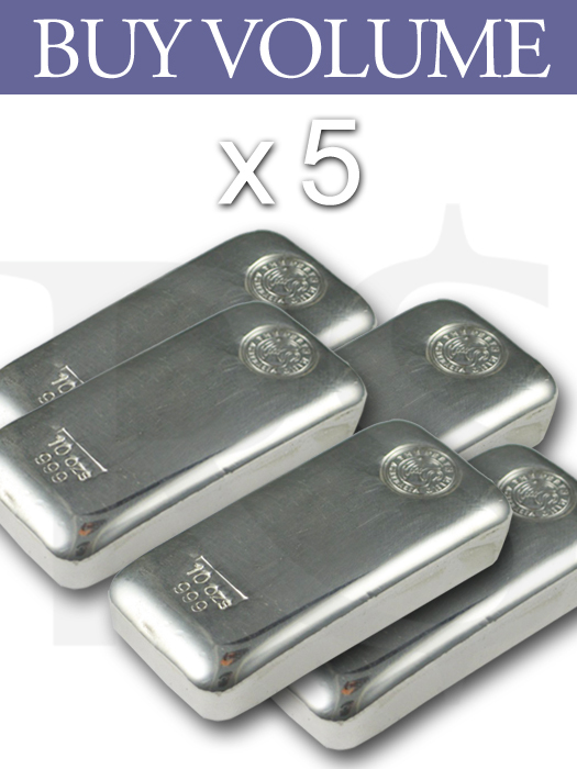 Buy Volume: 5 or more Perth Mint 10 oz Silver Bar