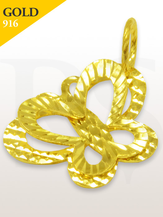 Pendant Butterfly 916 Gold 1.1 gram