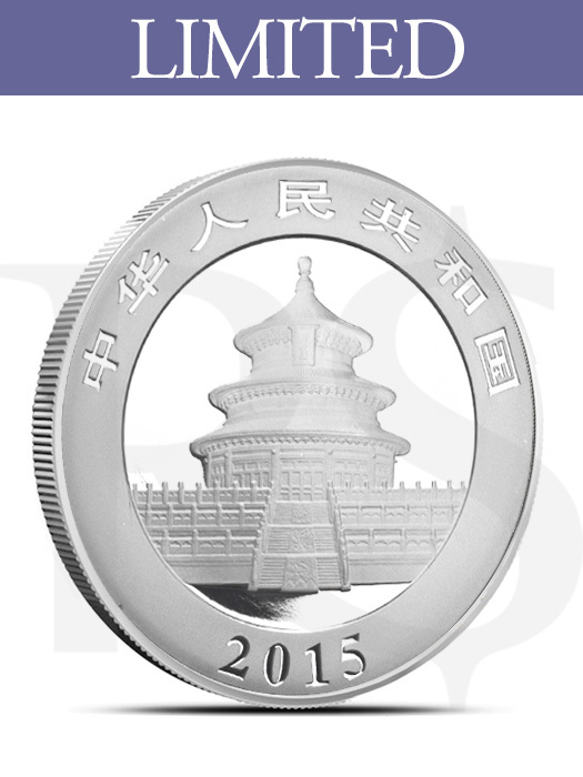 2015 Chinese Panda 5 oz Commemorative Silver Coin