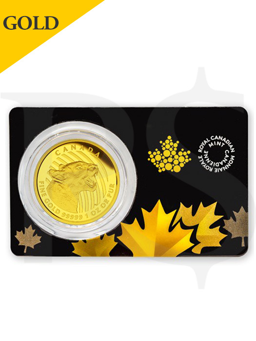 2015 Canada Growling Cougar 1 oz 99999 Gold Coin