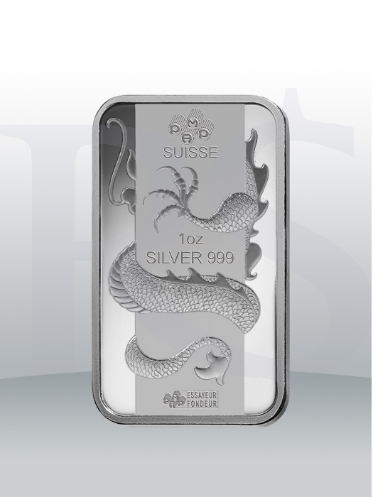 PAMP Suisse Lunar Dragon 1 oz Silver Bar