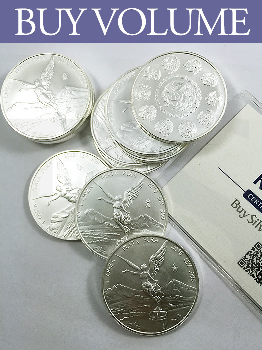 2015 Mexican Libertad 1 oz Silver Coin (Tube of 25)