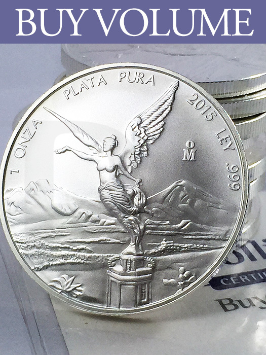 2015 Mexican Libertad 1 oz Silver Coin (Tube of 25)
