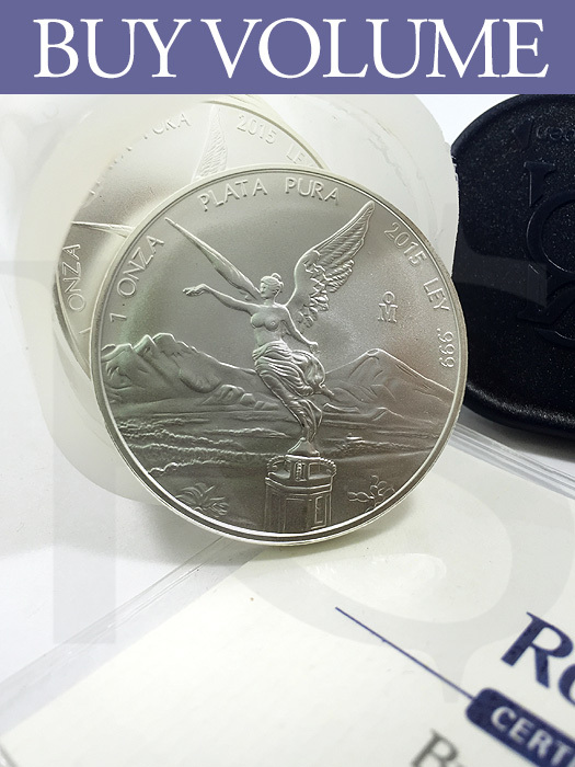 2015 Mexican Libertad 1 oz Silver Coin (Tube of 25)