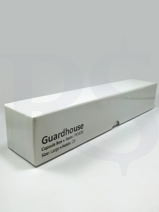 Guardhouse Single Row Coin Capsule Box - 25 Large Capsules