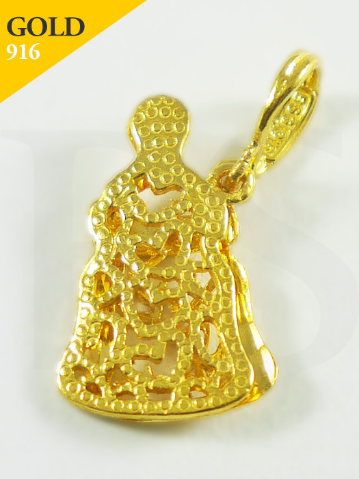 Baby Bottle Pendant 916 Gold 1.3 gram