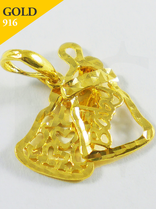 Baby Bottle Pendant 916 Gold 1.3 gram