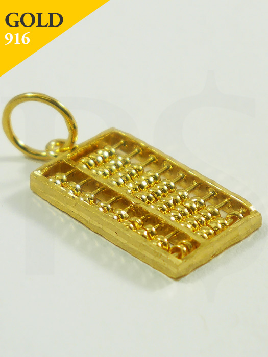 Abacus Pendant 916 Gold 4.4 gram