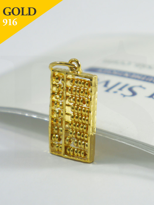 Abacus Pendant 916 Gold 4.4 gram