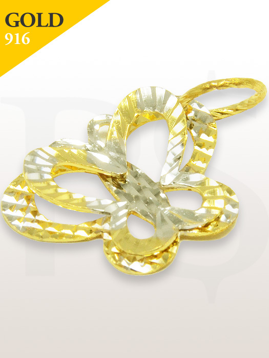 Pendant White Butterfly 916 Gold 1.15 gram